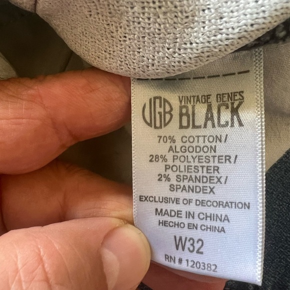 Vintage Genes Black Jeans Men's Size 32x11 Slim Straight Blue Shorts‎ (B5) - Picture 5 of 7